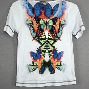 Energe’ Buetterfly Graphic Tee Shirt SZ M